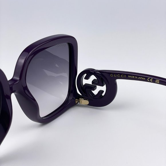 Gucci GG1326S 003 Sunglasses Violet Grey Gradient Oversized Square Women - Picture 11 of 14